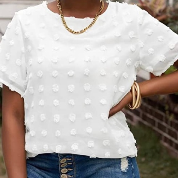 NWOT Women Swiss Dots Chiffon Shirts (New without tag) - Picture 6 of 8